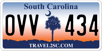 SC license plate OVV434