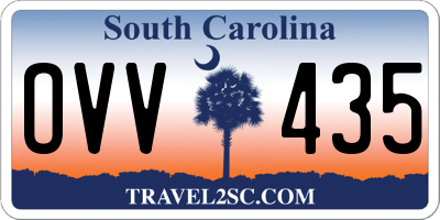 SC license plate OVV435