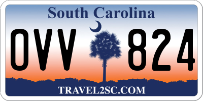 SC license plate OVV824