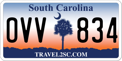 SC license plate OVV834