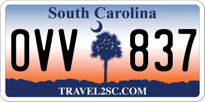 SC license plate OVV837