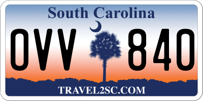 SC license plate OVV840