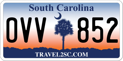 SC license plate OVV852