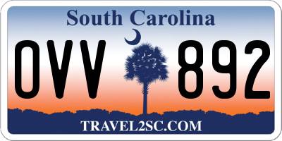 SC license plate OVV892