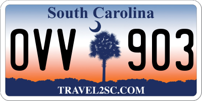 SC license plate OVV903