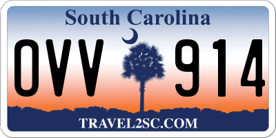 SC license plate OVV914