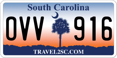 SC license plate OVV916