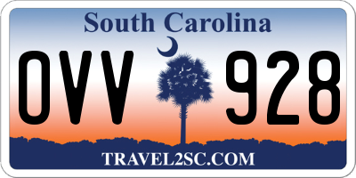 SC license plate OVV928