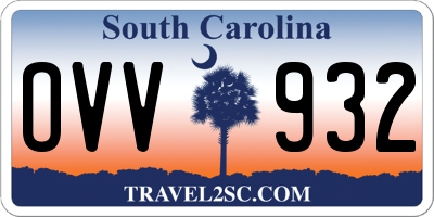 SC license plate OVV932