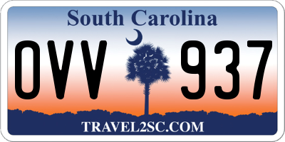 SC license plate OVV937