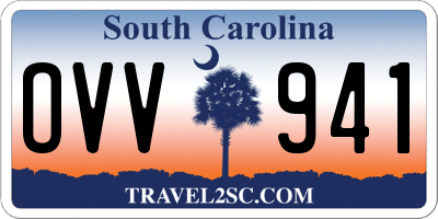 SC license plate OVV941
