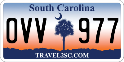 SC license plate OVV977