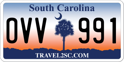 SC license plate OVV991