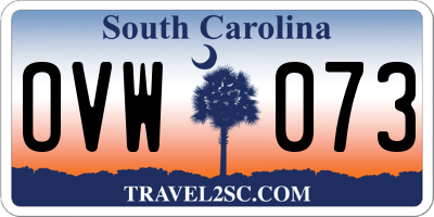 SC license plate OVW073