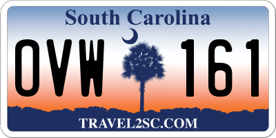 SC license plate OVW161