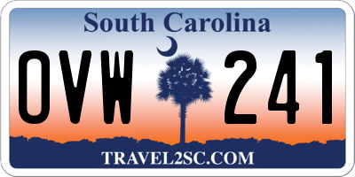 SC license plate OVW241