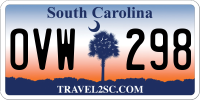 SC license plate OVW298