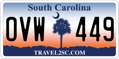 SC license plate OVW449