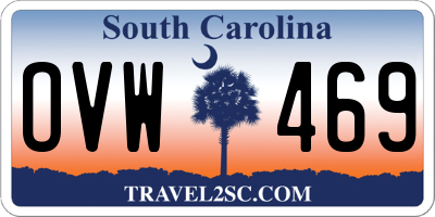SC license plate OVW469
