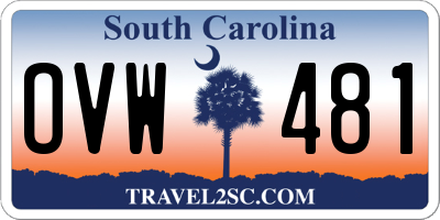 SC license plate OVW481