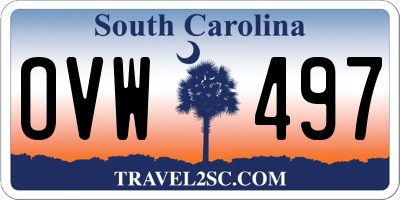 SC license plate OVW497