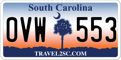 SC license plate OVW553