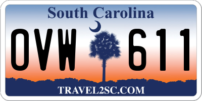 SC license plate OVW611