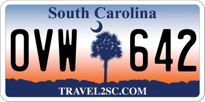 SC license plate OVW642