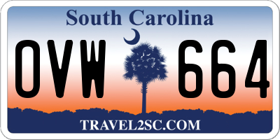 SC license plate OVW664