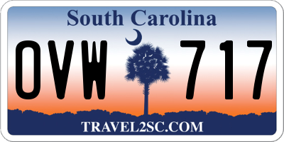 SC license plate OVW717