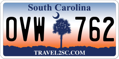 SC license plate OVW762