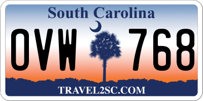 SC license plate OVW768