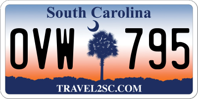 SC license plate OVW795