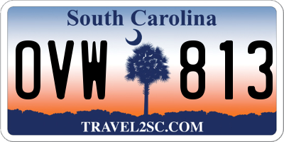 SC license plate OVW813