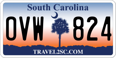 SC license plate OVW824