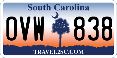SC license plate OVW838