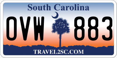 SC license plate OVW883
