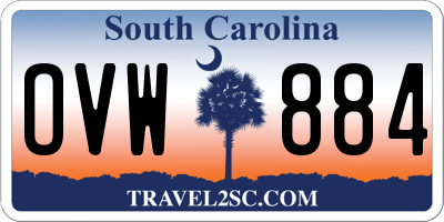 SC license plate OVW884