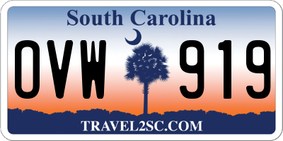SC license plate OVW919