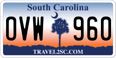 SC license plate OVW960