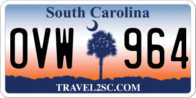 SC license plate OVW964