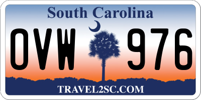 SC license plate OVW976