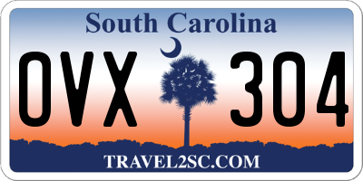 SC license plate OVX304