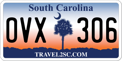 SC license plate OVX306