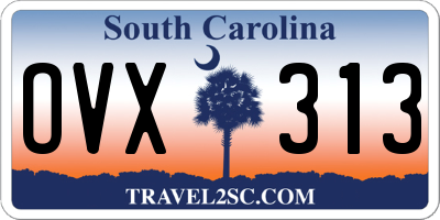 SC license plate OVX313