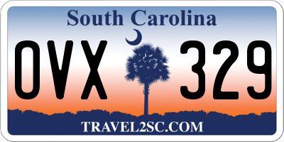 SC license plate OVX329