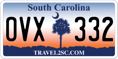 SC license plate OVX332