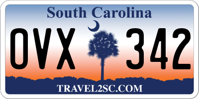 SC license plate OVX342