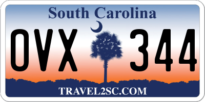 SC license plate OVX344