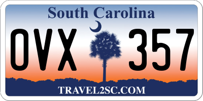 SC license plate OVX357